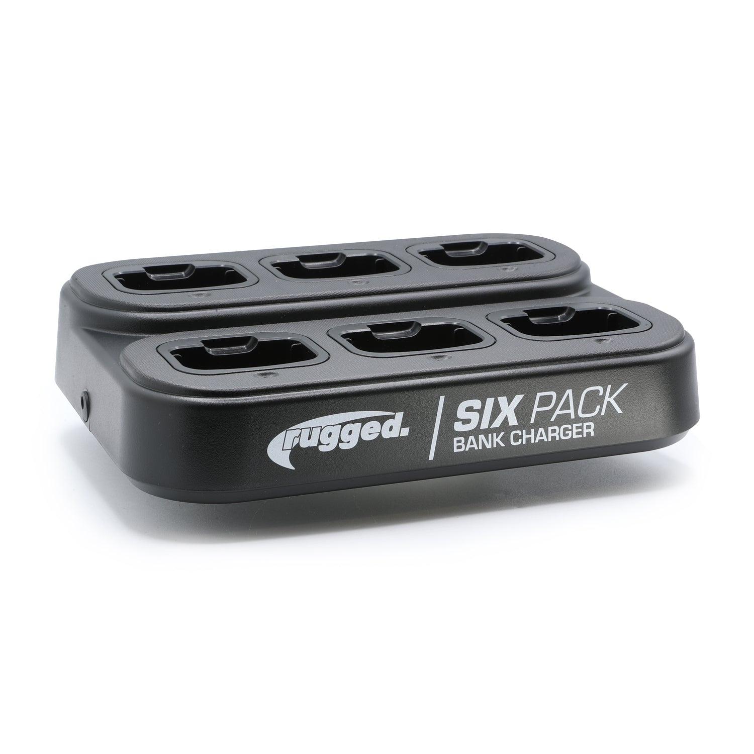 6 Pack - Rugged GMR2 PLUS - GMRS and FRS Two Way Handheld Radios with Bank Charger - Grey