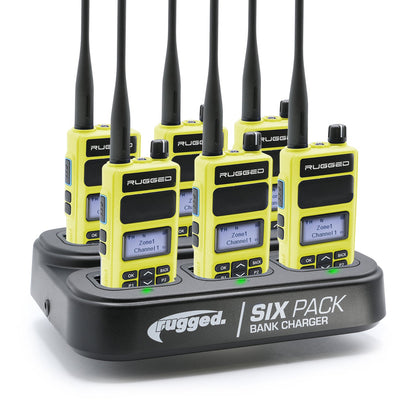 6 PACK - Choose Your Business Band Two Way Handheld Radio - R1 Blue