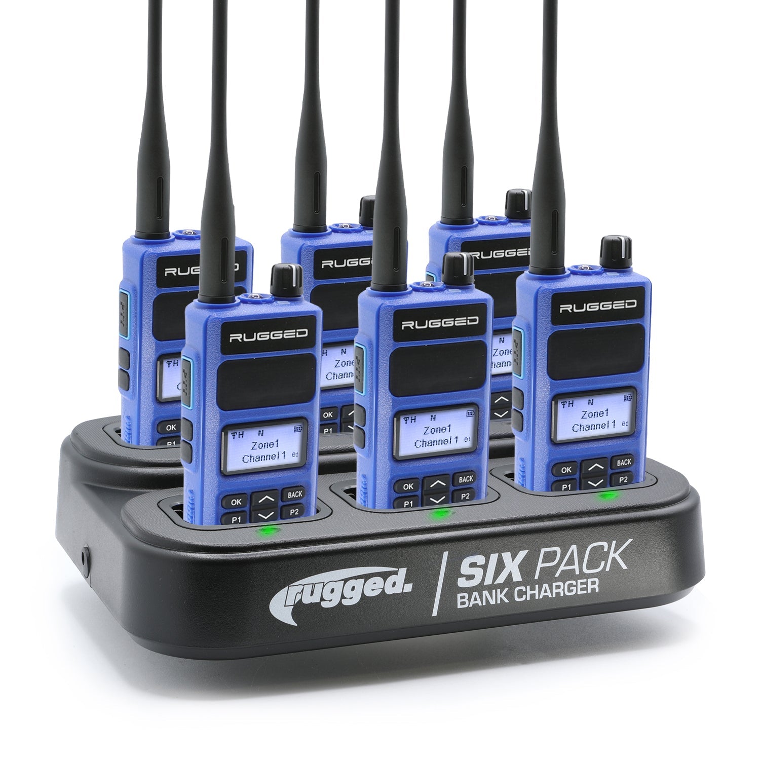 6 PACK - Choose Your Business Band Two Way Handheld Radio - R1 Blue