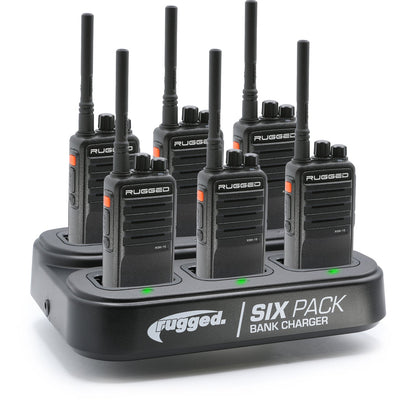 6 PACK - Choose Your Business Band Two Way Handheld Radio - R1 Blue
