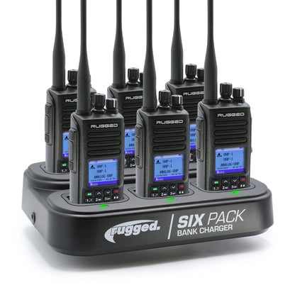 6 PACK - Choose Your Business Band Two Way Handheld Radio - R1 Blue