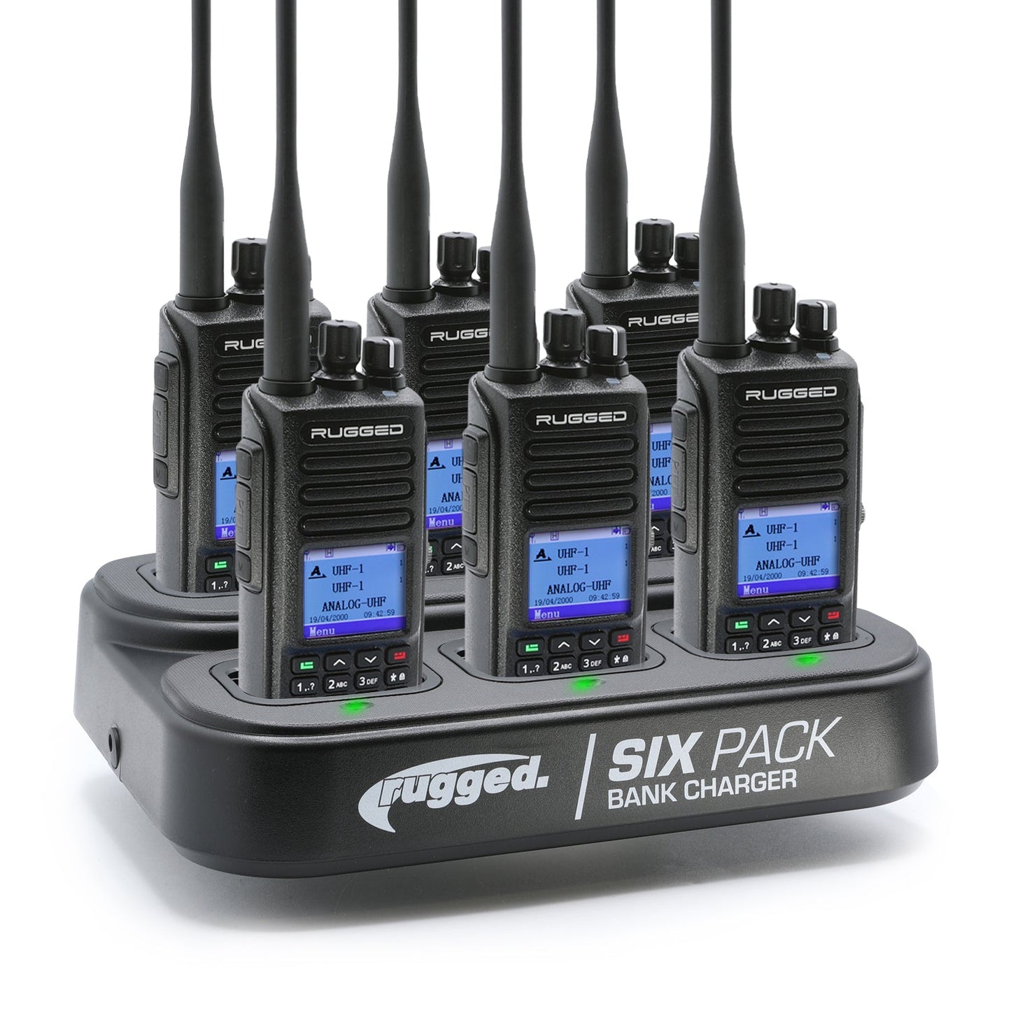 6 PACK - Choose Your Business Band Two Way Handheld Radio - RDH-X - Safety Yellow