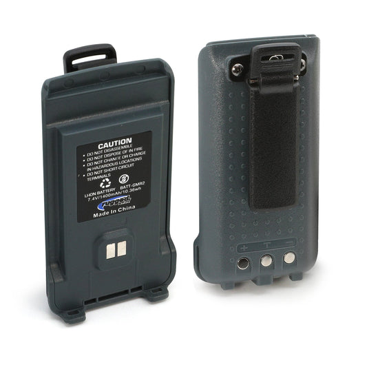 GMR2 Replacement Battery with 12v Charge Port and Belt Clip - Grey