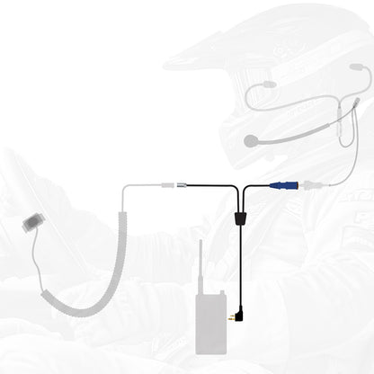 RUGGED Wired XL Single Seat Car Harness with Pre-Wired 2-Pin Rugged Handheld Radio Connector