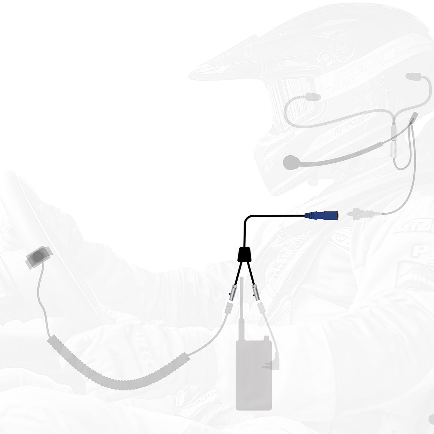 RUGGED Wired SPECIAL LENGTH Single Seat Car Harness without Radio Jumper