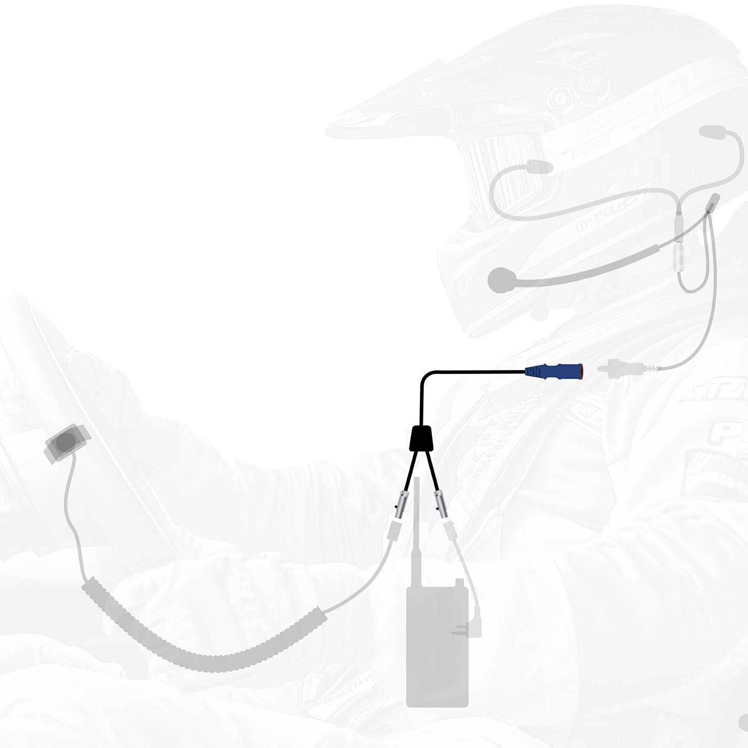RUGGED Wired SPECIAL LENGTH Single Seat Car Harness without Radio Jumper