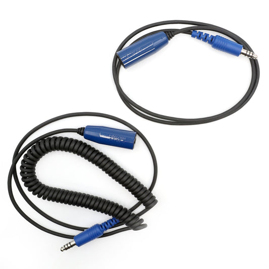 RUGGED Wired Headset or Helmet Kit Extension Cables - Coil Cord