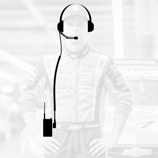 Crew Chief - H42 Spotter Headset and Rugged Handheld Radio Package - Dual Radio / R1 Business Band Handheld - Digital and Analog / Safety Yellow