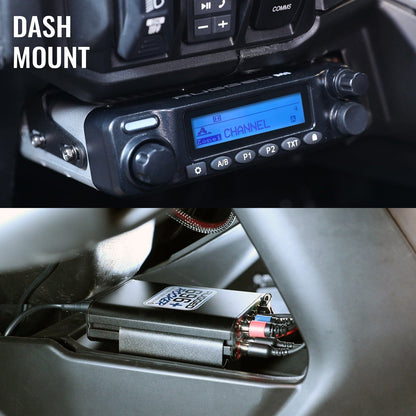 Can-Am Maverick R Complete Communication Kit with Rocker Switch Bluetooth Intercom and 2-Way Radio - STX Stereo Remote Head / G1 GMRS / Top Mount