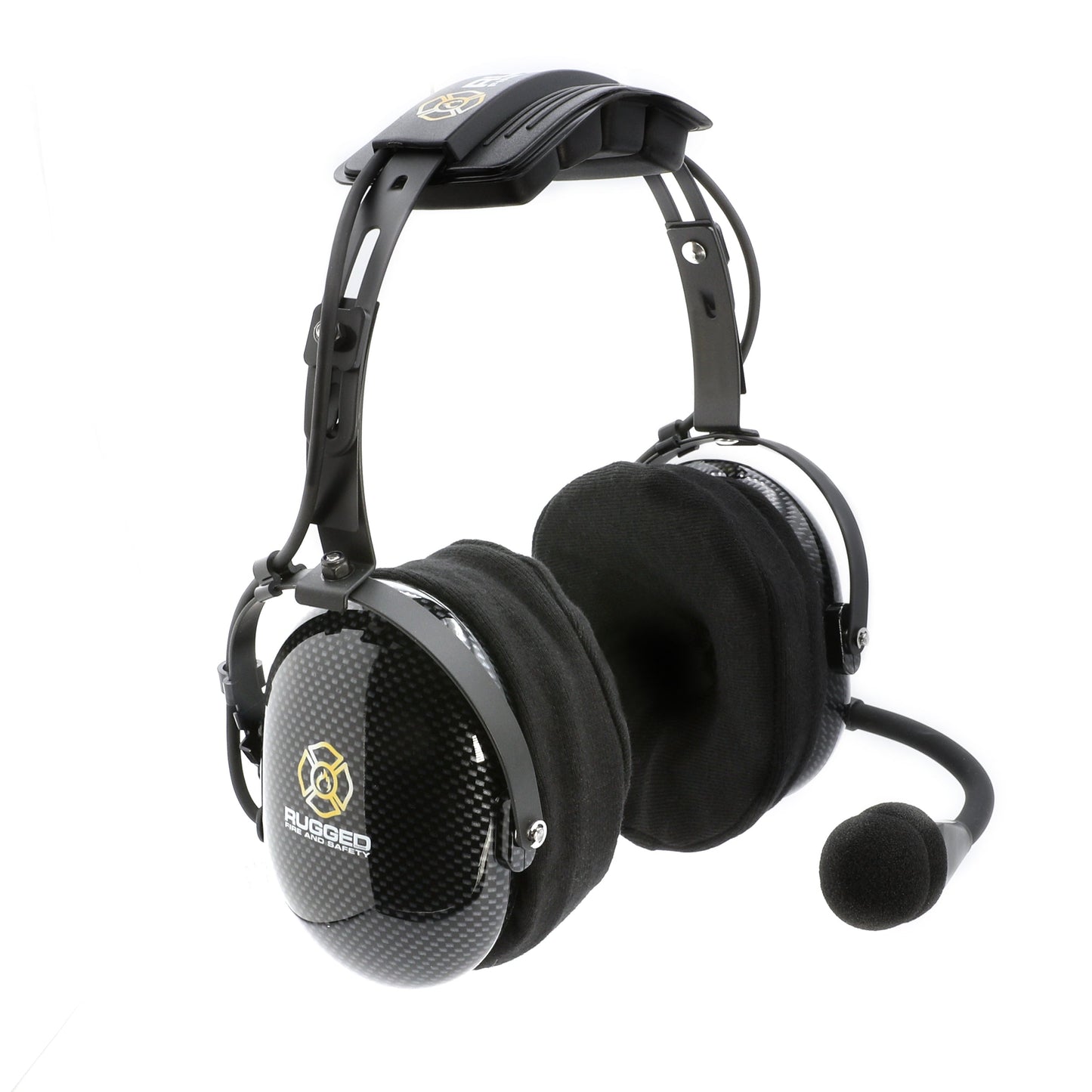 FHS Over-The-Head Fire Safety Industrial Headset - With PTT Button / For David Clark / Sigtronics / Avcomm