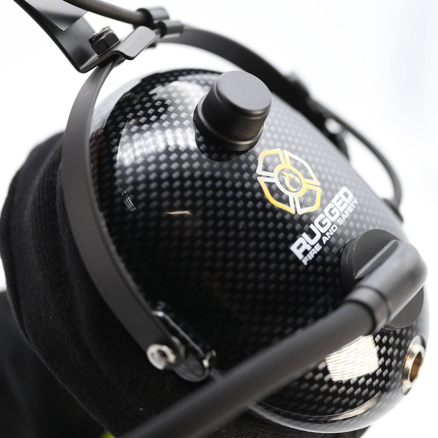 FHS Over-The-Head Fire Safety Industrial Headset - With PTT Button / For Rugged / Firecom
