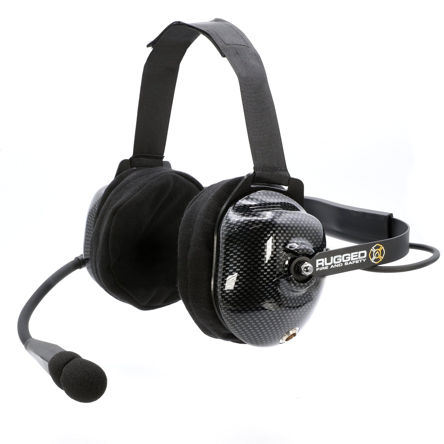 FHS Behind-The-Head Fire Safety Industrial Headset - No Buttons / For David Clark / Sigtronics / Avcomm