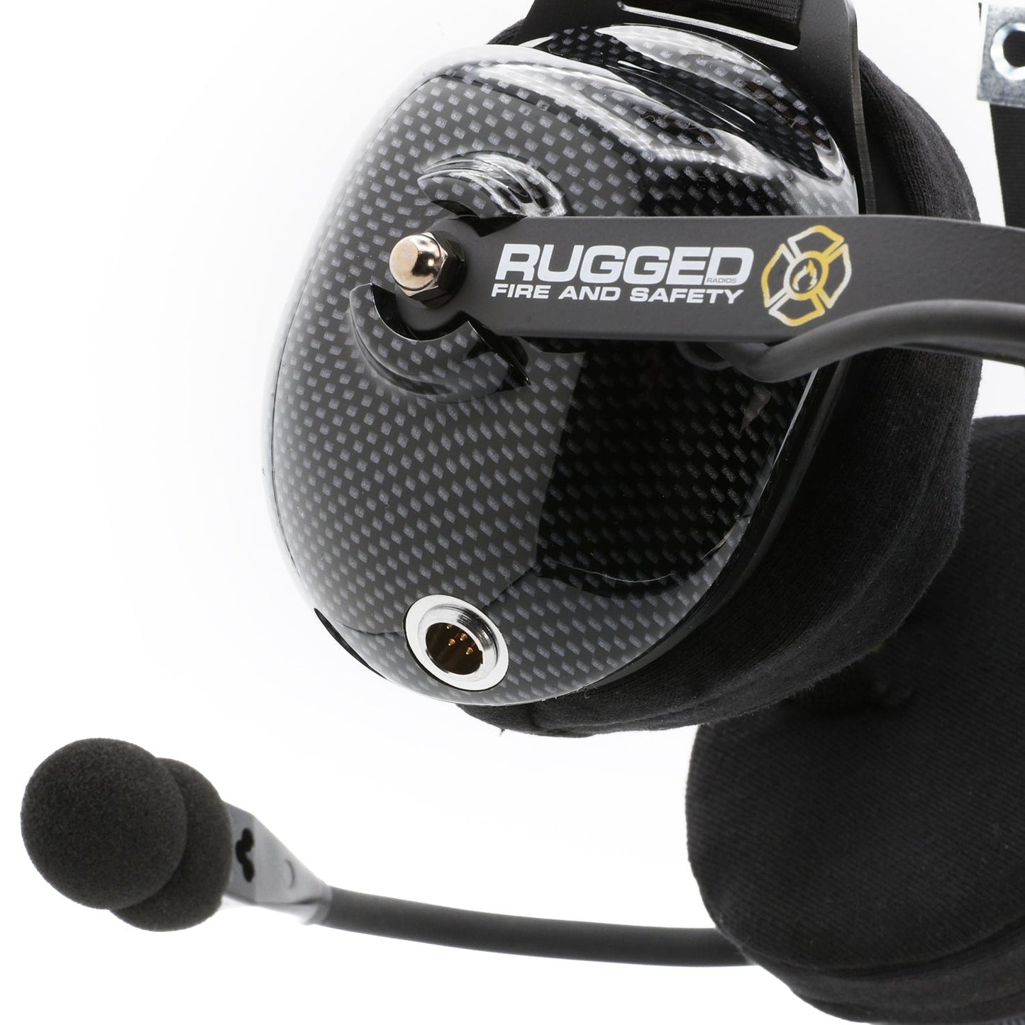 FHS Behind-The-Head Fire Safety Industrial Headset - With PTT Button / For David Clark / Sigtronics / Avcomm