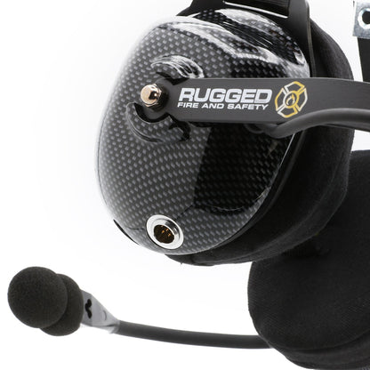 FHS Behind-The-Head Fire Safety Industrial Headset - No Buttons / For David Clark / Sigtronics / Avcomm