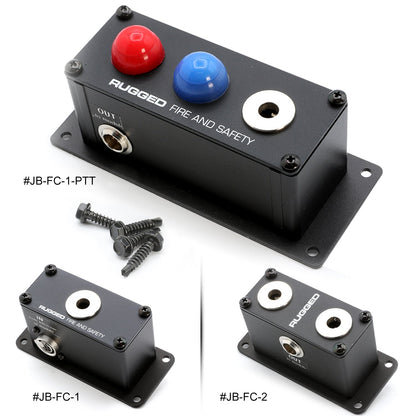 Jack Box Headset Stations for RRP800 Fire & Safety Intercoms - Single Position Jack Box with Dual PTT