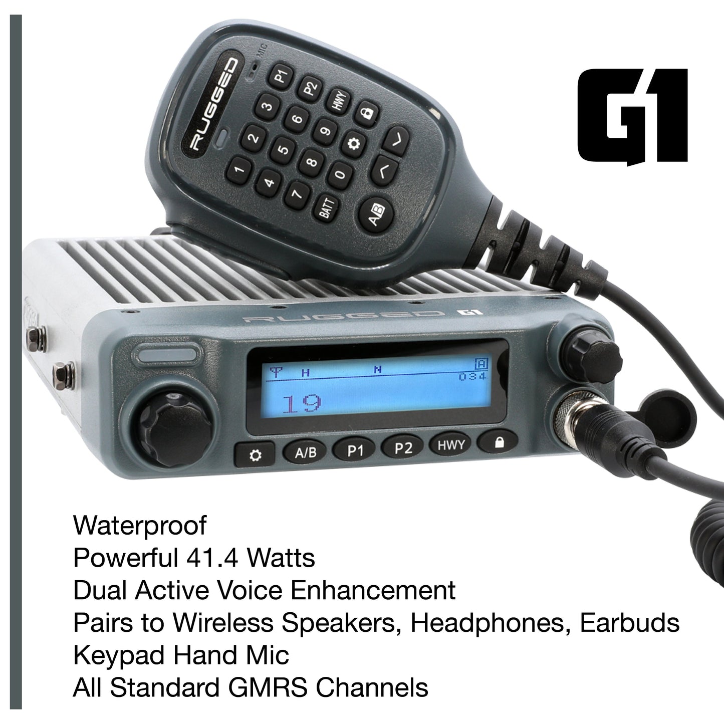 Toyota Tacoma 4Runner Sequoia Lexus Two-Way GMRS Mobile Radio Kit - Rambler G4