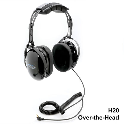 Listen Only Headsets with 3.5 mm Mono Audio Cable - H20 Over-the-Head
