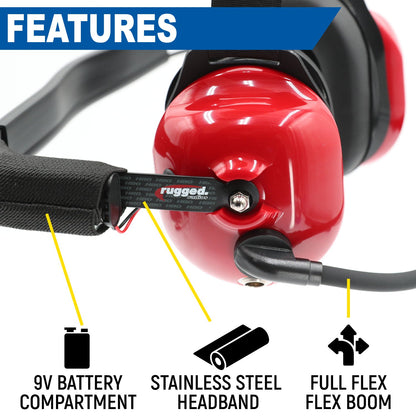 BUNDLE - H80 Track Talk Linkable Intercom Headset with NITRO BEE XTREME UHF Race Receiver and Carry Bag