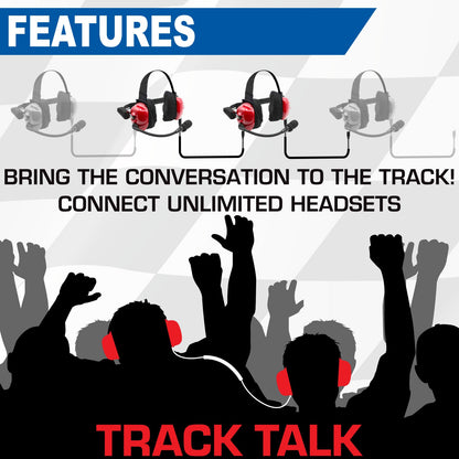 H80 Track Talk Linkable Intercom Headset - Bring The Conversation To The Circle Track NASCAR event