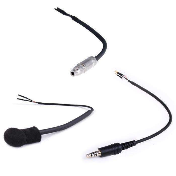 Peltor 4-Conductor Helmet Kits - Speakers / M102 Military Mic / Straight