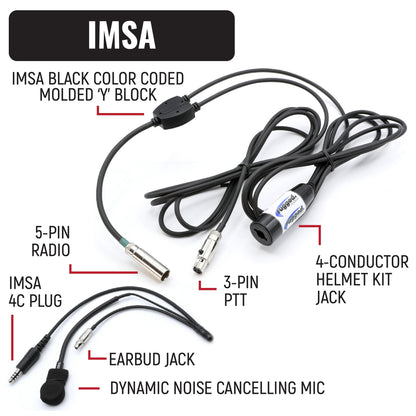 IMSA Driver and Crew Chief Long Track Racing Kit with RDH16 Radios