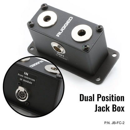 Jack Box Headset Stations for RRP800 Fire & Safety Intercoms - Single Position Jack Box with Dual PTT