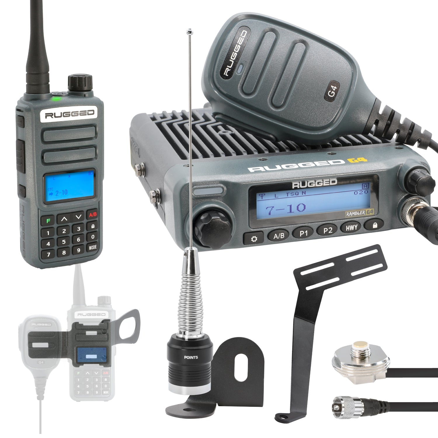 ULTIMATE GMRS Mobile Radio Kit for Jeep Wrangler JK