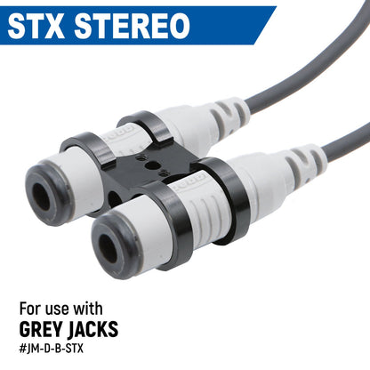 Dual Headset or Helmet Jack - Bar Mount - STX Stereo