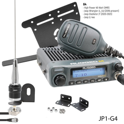 GMRS Mobile Radio Kit for Jeep Wrangler JL and Gladiator JT - G1 Waterproof