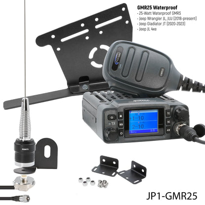 GMRS Mobile Radio Kit for Jeep Wrangler JL and Gladiator JT - G1 Waterproof