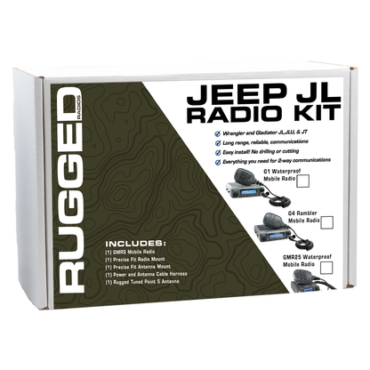 GMRS Mobile Radio Kit for Jeep Wrangler JL and Gladiator JT - GMR25 Waterproof