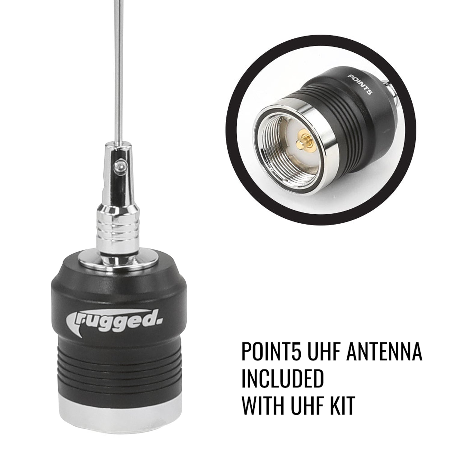 Long Track Antenna Upgrade Kit for Rugged V3 / RH5R Handheld Radio - UHF
