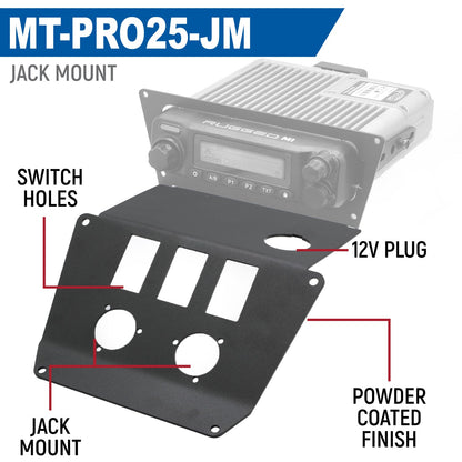 Lower Accessory Panel for 2025 Polaris RZR Pro XP Pro R and Pro S Radio Mount - Jack Mount