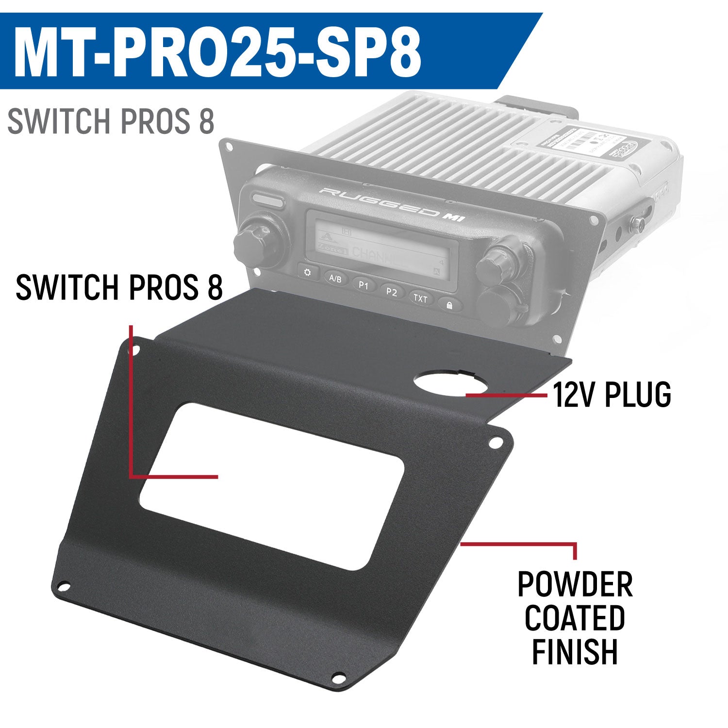 Lower Accessory Panel for 2025 Polaris RZR Pro XP Pro R and Pro S Radio Mount - Jack Mount