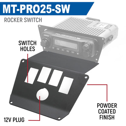 Lower Accessory Panel for 2025 Polaris RZR Pro XP Pro R and Pro S Radio Mount - Jack Mount