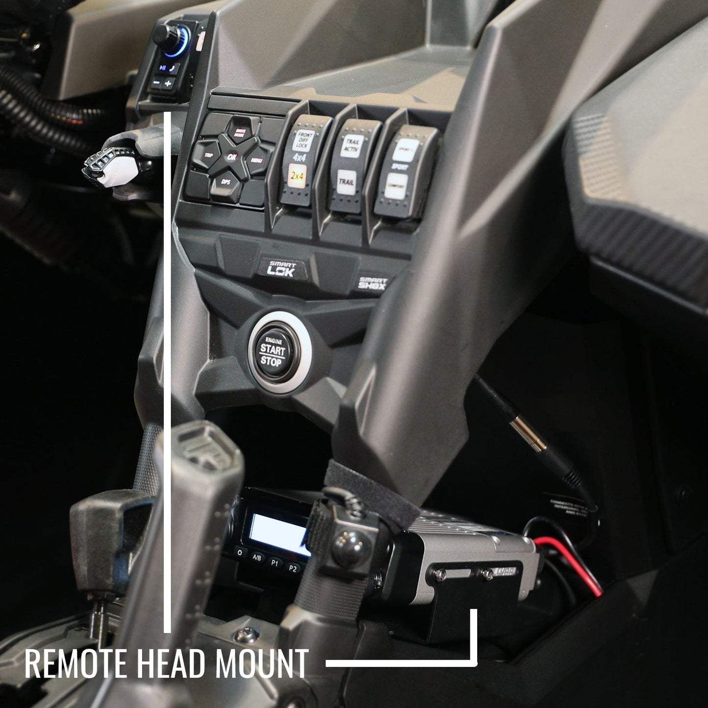 Can-Am Maverick X3 Complete Communication Kit with Bluetooth Intercom and 2-Way Radio - 696 PLUS / G1 GMRS / Dash Mount
