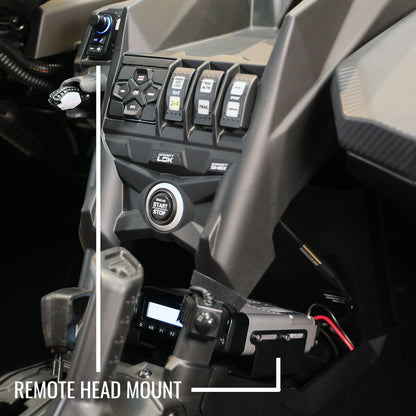 Can-Am Maverick X3 Complete Communication Kit with Bluetooth Intercom and 2-Way Radio - 696 PLUS / G1 GMRS / Dash Mount