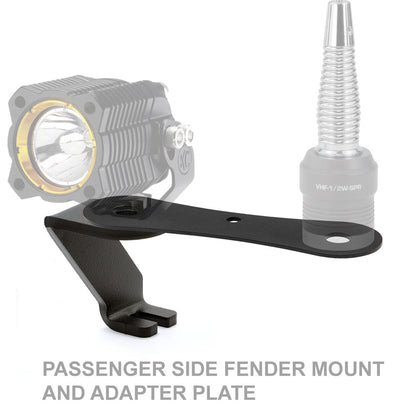 A-Pillar Antenna Mount Ford F-Series Chevy GMC Silverado Dodge Ram - Both Sides with Adapter Plate