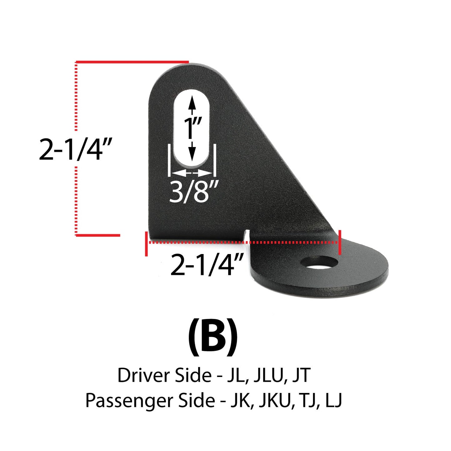 Antenna Mount for Jeep Wrangler TJ LJ JK JL and Gladiator JT - Sold Individually - Jeep B Mount