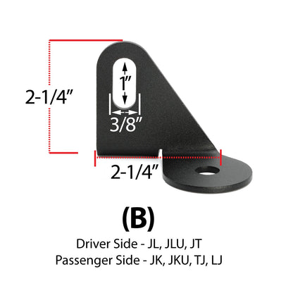 Antenna Mount for Jeep Wrangler TJ LJ JK JL and Gladiator JT - Sold Individually - Jeep B Mount