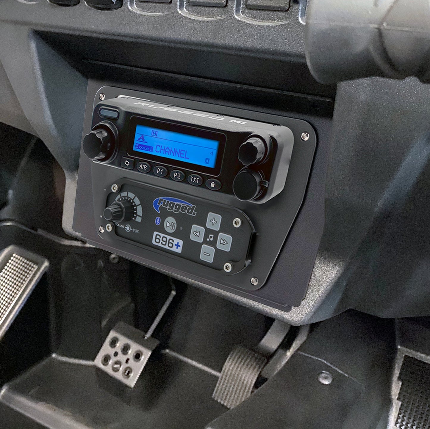 Polaris XP1 Mount Kit for Rugged Radios and Intercom - Rugged M1/G1/G4/RM45/RM60/GMR45 with Switch Holes