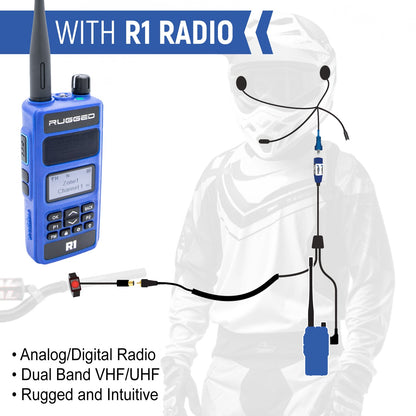 MOTO MAX Complete Motorcycle Communication Kit with Heavy-Duty OFFROAD Cables - GMR2 PLUS