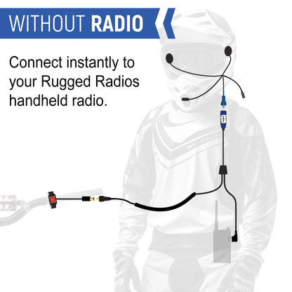 MOTO MAX Complete Motorcycle Communication Kit with Heavy-Duty OFFROAD Cables - Without Radio