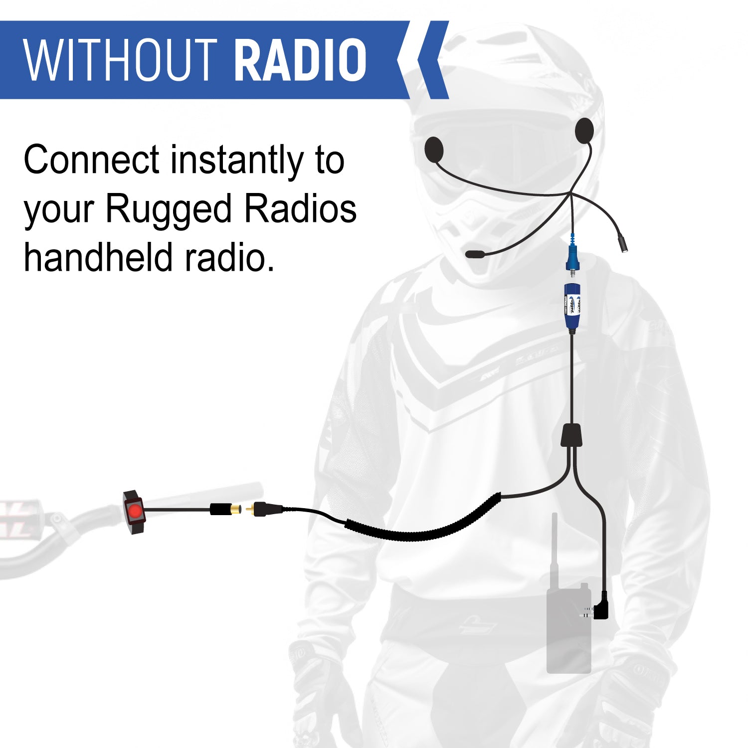 MOTO MAX Complete Motorcycle Communication Kit with Heavy-Duty OFFROAD Cables - V3