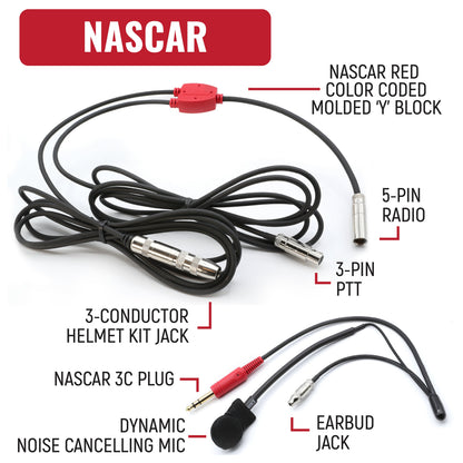 NASCAR Driver Only Racing Communication Kit with R1 Radio