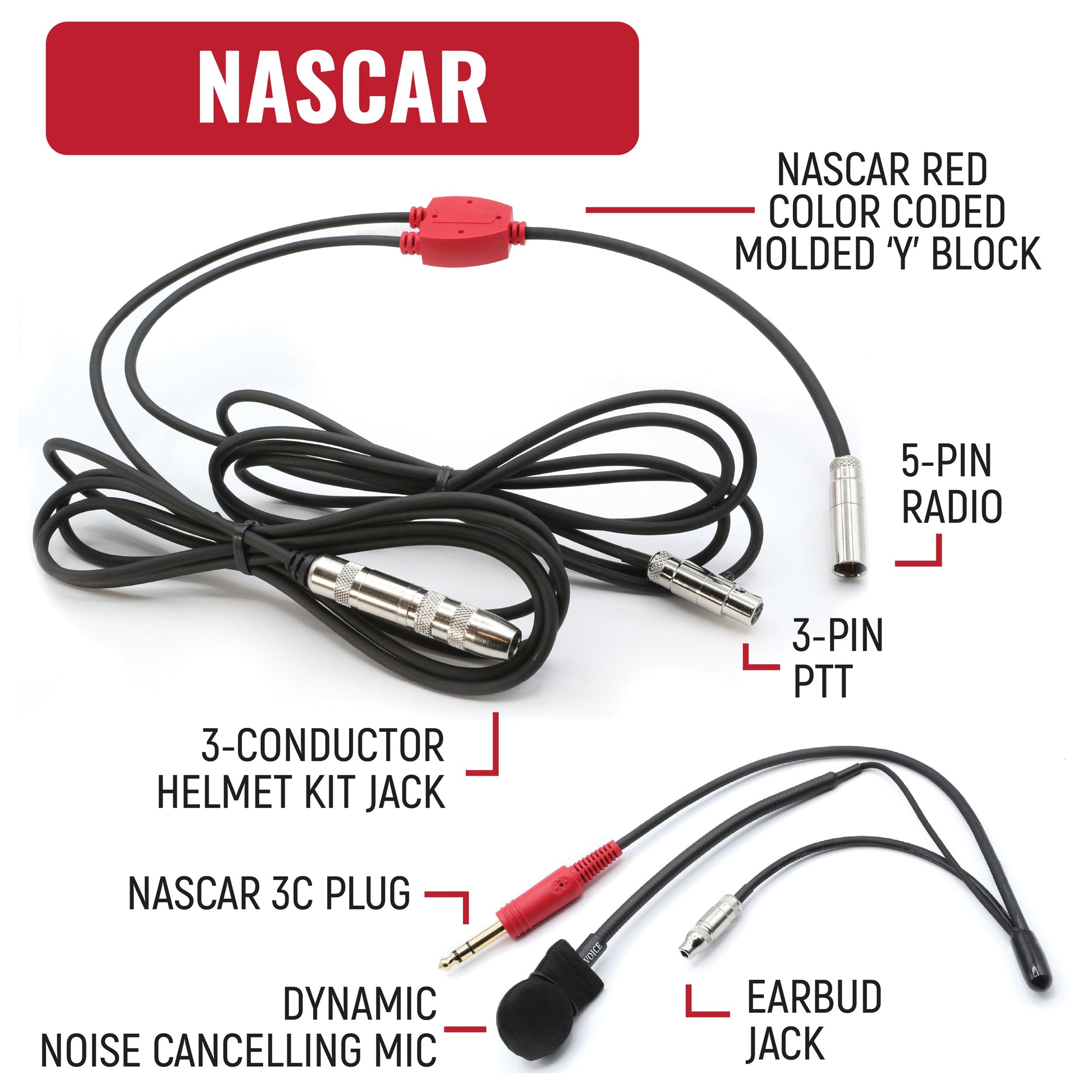 NASCAR Driver Only Communication Kit with V3 Radio