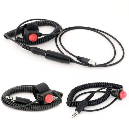 Quick Disconnect Push to Talk Buttons - Complete Hole Mount Quick Disconnect PTT Kit