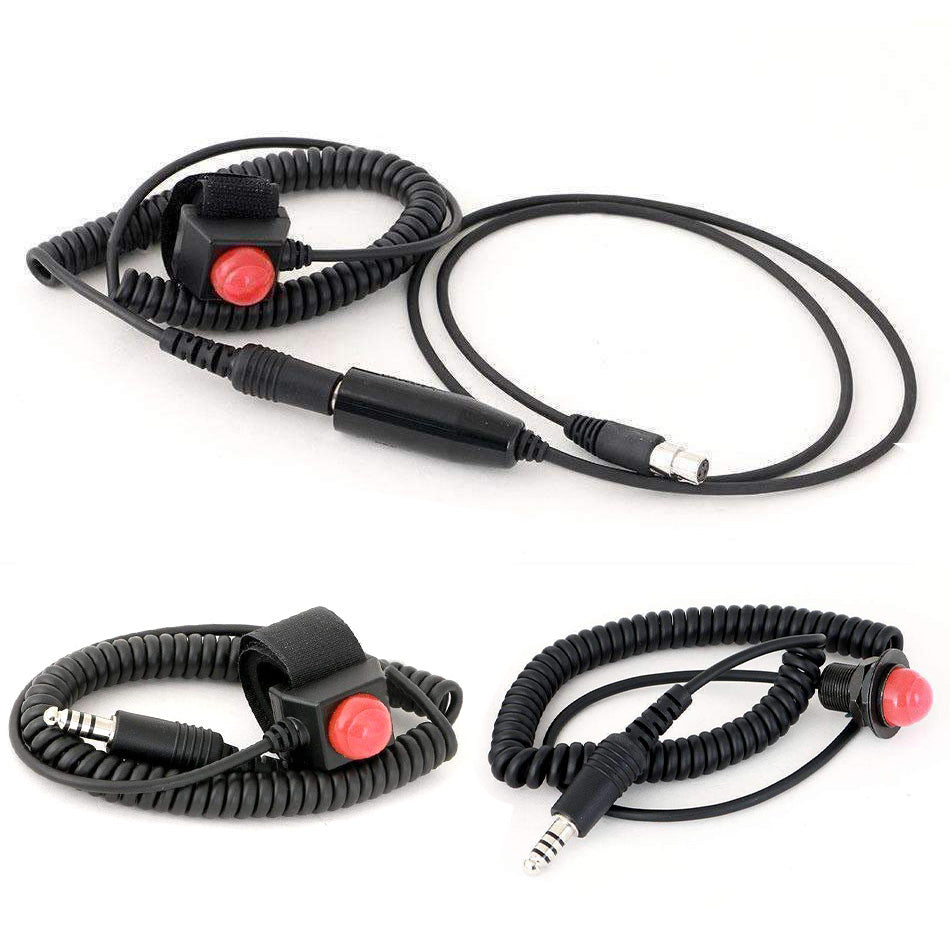 Quick Disconnect Push to Talk Buttons - Complete Velcro Mount Quick Disconnect PTT Kit