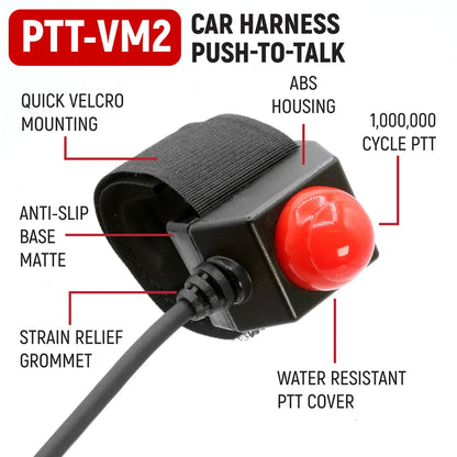 RUGGED Wired Driver Only Communication Kit with RDH16 Radio - Kit with Helmet Speakers