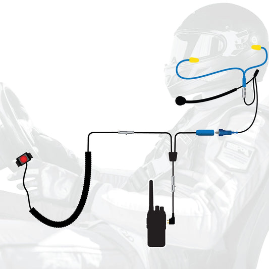 RUGGED Wired Driver Only Communication Kit with RDH16 Radio - Kit with Helmet Speakers